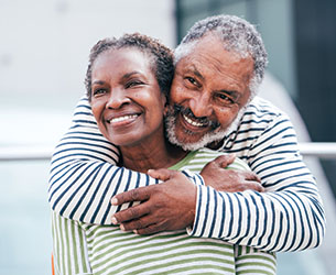 Photo of a man and woman smiling. Links to Beneficiary Designations